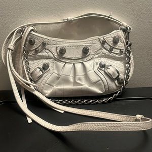 White balenciaga crossbody